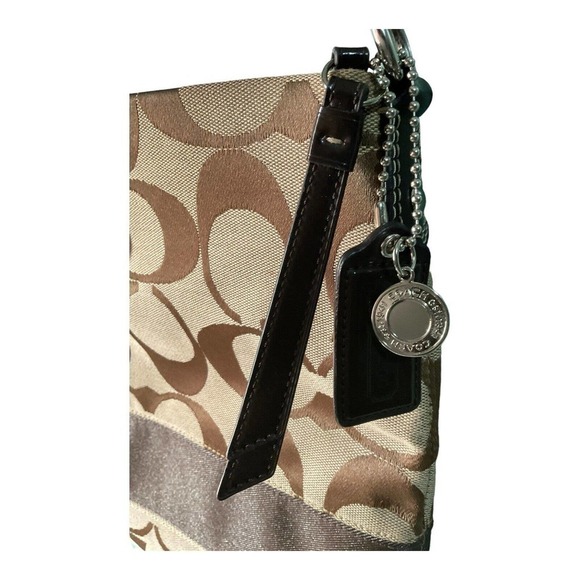 Coach Brown/Beige Signature File Canvas Crossbody Bag EUC - Picture 4 of 13